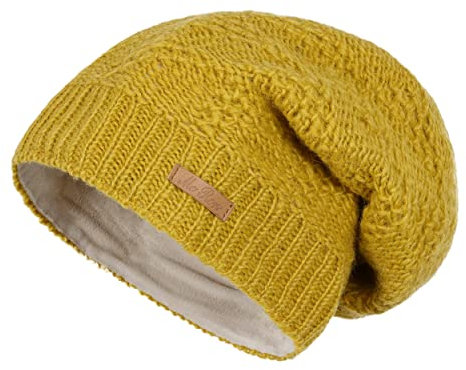 McRon Damen Gefütterte Beanie Wollmütze Modell Lina Curry 4315