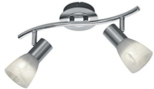 Trio Leuchten LED-Deckenleuchte Levisto in Nickel matt, Glas alabasterfarbig weiß 871010207