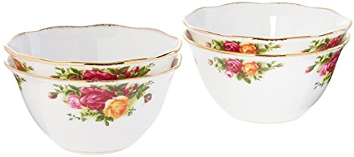 Royal Albert 40014270 Old Country Roses Bowls Set of 4, Fine Bone China, Multicolor