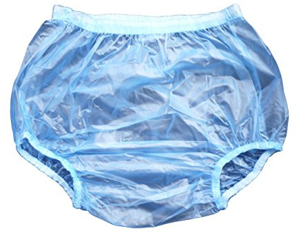 Haian - Inkontinenz-Schutzhose, 3er-Pack, Medium/Large, für Erwachsene, 40-70 kg, Unisex, Transparent/Blau, Einweg, Vinyl, Wasserfest, Latexfrei