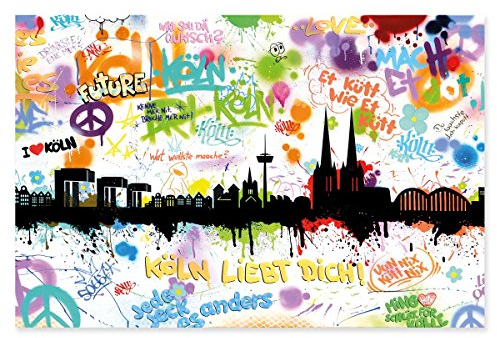 Kunstbruder Poster Bild Köln Kölner Stadt Städte Cologne by Dichyk - Tags - Wandposter Streetart Posterbild 60x90cm