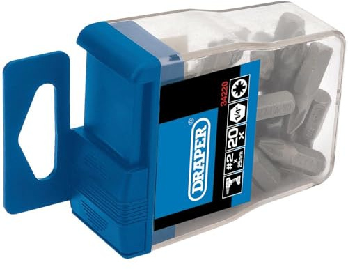 Draper Pozi Screwdriver Bit PZ2 25mm Pack of 20