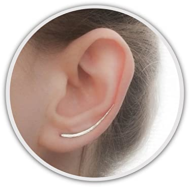 Silber Ohrklemme ohrringe, ohrspange, Sterling Silber Ohr Kletterer, Silberne Ohrringe, Ohr Crawler