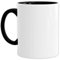 Tassendruck Bastel-Tassen ohne Druck zum Bemalen aus Hochwertiger Keramik Einzeln oder im Set/Mug/Cup/Becher/Pott - Innen & Henkel Schwarz 6er Set