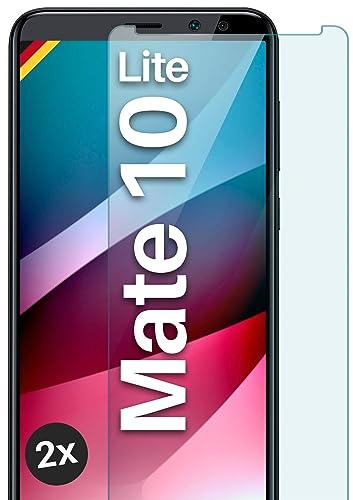 MoEx Pellicola in Vetro temperato Compatibile con Huawei Mate 10 Lite, Pellicola Protettiva infrangibile per Display, Pellicola in Vetro Anti sfondamento Crystal Clear, 2 Pezzi