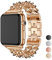 Seoaura per Apple Watch 38 mm 42 mm per donna, stile cowboy, in acciaio inossidabile catena di ricambio per iWatch Series 1 Series 2 Series 3 Nike + sport strap Wristband 38 mm Oro rosato