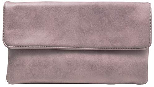 cecilia&bens Elegante Damen Clutch Handtasche | Abendtasche | Schminktasche kleine Tasche 100% Vegan, Farbe:rosé