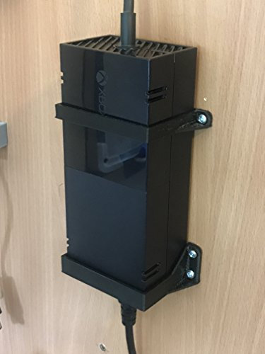 Wall Mount Compatible With Xbox One Original Power Brick Supply Cable Bracket Holder - Black