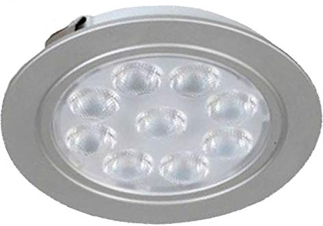 Rolux LED Einbauleuchte DF-1025 3er Set 3W 12V 3000K silber Aluminium Linsen warmweiß