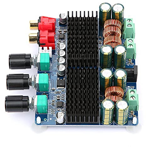 Scheda Amplificatore TPA3116, 50W x 2 + 100W 2.1 Canali Subwoofer, 12-26VDC, Amplificazione Audio Digitale