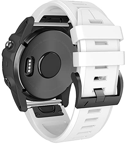 ANBEST Bracelet pour Garmin Fenix 6/7, Epix 2/Pro, Forerunner 965/945/935/745, Approach S62 - QuickFit 22mm Remplacement en Silicone, Blanc