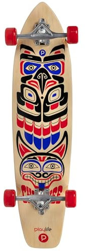 Playlife Skateboard Cherokee, 36 / 8.75 - 91,5cm / 22,3cm, mit 64x40mm 78A Rollen, ABEC 9 Kugellager, art. nr.: 880292