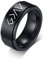 VNOX Christian Ring God is Greater Than Highs&Lows Gravur, 8 mm, Edelstahl, matt gebürstet, für Damen und Herren, Edelstahl, Lavagestein