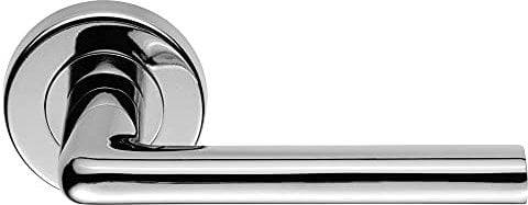 Serozzetta Eden Door Handles on Round Rose - Polished Chrome