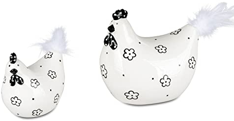 Osterdekoration Osterschmuck Huhn mit Federn