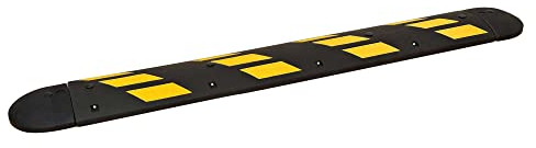 DENIOS - Easy Rider, H 55 mm, schwarz Recycling Gummi und gelber Reflexstreifen, L = 1800 mm