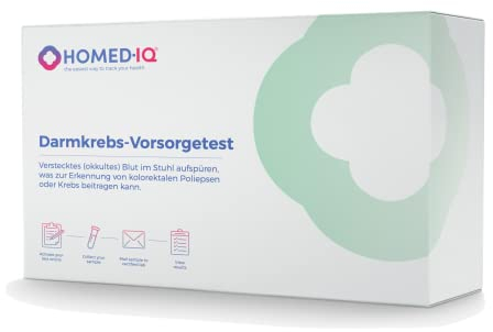 HOMEDIQ Darmkrebs-Vorsorgetest • Darmkrebs Selbsttest • Stuhltest für zuhause • Professioneller Labortest • Stuhlprobe Home Test
