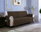 sevi's Sofa überzug 2 Sitzer - Sofabezug Wasserdicht Kratzfest - Couch Überzug Reversibel Fleckenresistent - Sofa Cover für Katzen und Hunden - Braun