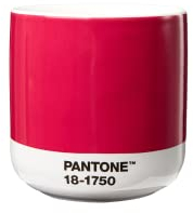Pantone Porzellan Cortado Becher, 190 ml, Color of the Year (CoY) 2023: Viva Magenta 18-1750