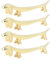 4Pcs Stäbchen Halter Cute Animal Essstäbchen Rests für Esstisch Wiederverwendbare goldene Löffelhalter Geschirr Küchenwerkzeuge für Hotel Haus Restaurant Party(Hund)