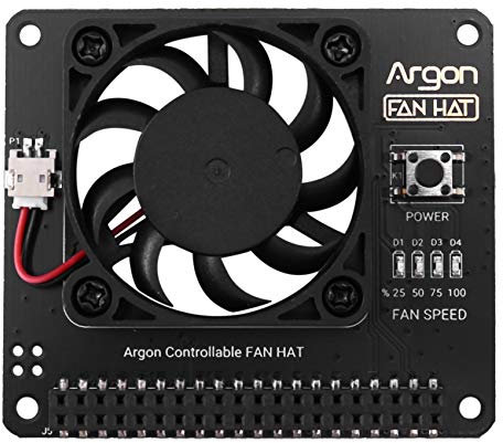 ATOZS Argon Fan HAT for / 3 Cooling Fan with Software Adjustable Speed / 40mm Big Fan for Raspberry Pi4