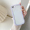 UEEBAI Hülle für iPhone 7 Plus/8 Plus, Niedliche lockige Wellen Rahmenform Silikon Stoßfeste Handyhülle, Crystal Clear Case mit Anti-Kratzen Schutzhülle TPU Bumper Case Cover - Lila