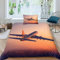 Damailjw Flugzeug Bettbezug-Set, 3D Bettwäsche-Set Bettbezug Mit Reißverschluss, Superfeine Faser, Geschenk-Bettbezug (Single（135x200cm）)