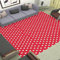 Buohwiwe 3D Teppich Rote Punkte - Modern Schlafzimmer Flanell Teppich Rote Punkte Wohnzimmer Teppich - Dekoration Carpet rutschfeste Teppiche 120 x 170 cm