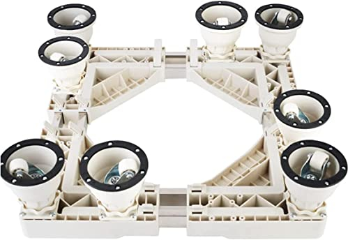 YHJZSM Base de Support de Machine à Laver Rouleaux d'appareils Extensibles Support de réfrigérateur Base Mobile Longueur/Largeur 50-72 cm Support de laveuse-sécheuse Mobile Piédestal Supp