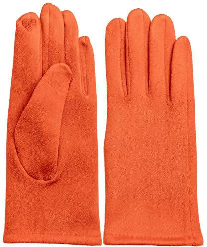Caspar GLV013 klassisch elegante uni Damen Handschuhe, Farbe:rost (orange), Accessoires:One Size