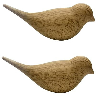 Cabilock 2 piezas gancho de pájaro colgador de pared tridimensional decoración de pared bambú