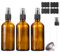ALIFEIA Botellas de spray de vidrio ámbar de 100 ml, botella vacía de niebla fina recargable para limpieza, perfume, aromaterapia, aerosoles cosméticos, cabello, aceites esenciales con dispensador de