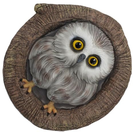 Toyvian Eulenfigur Garten Hängend Eulenstatue aus Harz Baumdeko Wetterfest Gartendekoration für Außen Kompakte Eulenornament Anhänger Skulptur für Gartenbaum und Hof