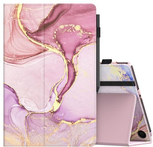 MoKo Case for Amazon Fire Max 11 Tablet (13th Generation, 2023 Release) 11 - Slim Folding Stand Cover Case for Kindle Fire 11 Tablet with Auto Wake/Sleep, Light Pink Gold Marble