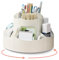 Humbgo Kinder Drehbarer Stiftehalter Schreibtisch Organizer mit 11 Fächer, 360° Drehbar Büro Stifthalter Multifunktionaler Schreibtisch Organizer für Stifte Bürobedarf Schulbedarf Kosmetik(Weiß)