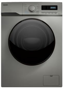 Svan Lavadora 8Kg Carga Frontal Inox SL8400DIDVBX. 1750W, 1400rpm, Motor Inverter, 12 Programas, Función Stop&Go, Tambor Diamante, Clase de Eficiencia Energética D