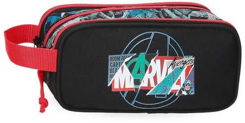 Disney marvel Marvel Shield, estuche escolar, estuche infantil, fabricado en Poliéster, Perfecto para organizar y llevar recogidos los lápices y bolígrafos, de Joumma Bags.