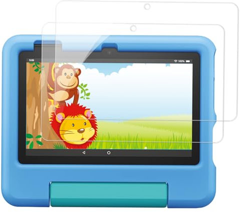 RRICHH 2 Pack Screen Protector for 7/7 Kids Tablet (2022), Ultra-Clear, Touch Sensitive, Bubble-Free, Anti-Scratch, Straight Tempered Glass Screen Protector, HD Display, 9H Hardness, Anti-Fingerprint