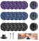 CSD Scheibe Schleifscheibe, 21 Stücke CSD Scheibe 50 mm für Winkelschleifer, Grobreinigungsscheibe Reinigungsscheibe Set für Winkelschleifer Entfernen (Lila Blau Schwarz)