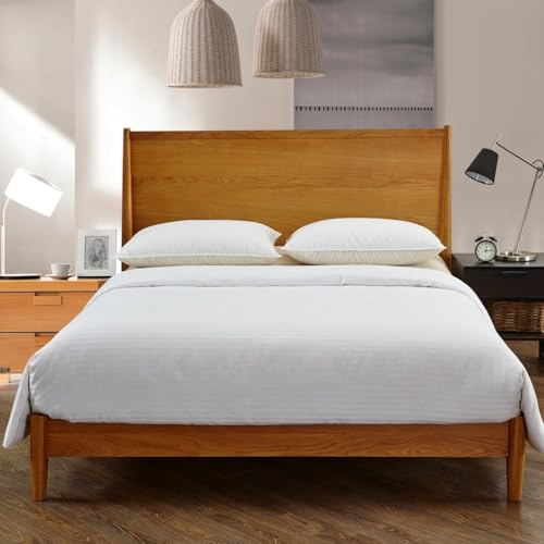 MOON'S SLEEPWARES Luxuriöse Maulbeerseide-Bettdecke mit Bezug aus 100 % Baumwolle, King-Size-Größe, 264 x 229 cm, Sommergewicht, leicht, atmungsaktiv (SFDWH264 x 229-1)