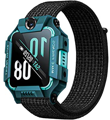 Hexasider Kids Nylon Straps Compatible with Watch Phone Z7/Watch Phone Z6/Watch Phone Z1 Bands, Kids Smartwatch Girls Boys Soft Adjustable Replacement Wristbands for imoo Z1/Z6/Z7