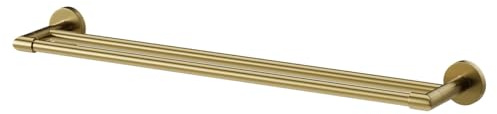 Wholesale Domestic Colore Orbit Brushed Brass 600mm Wall Mounted Double Towel Rail