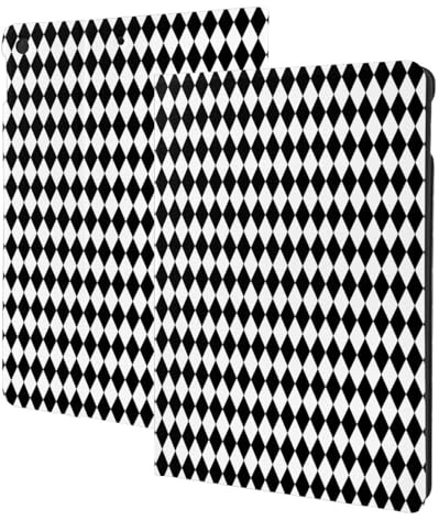 Compatible with ipad 9th/8th/7th Generation Case - Compatible with ipad 10.2 Case, Folio Stand, Auto Wake/Sleep, Black and White Diamonds Tablet Case Cover Compatible with ipad Cover Case