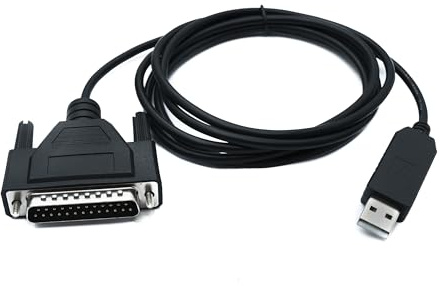 System-S DB25 Cavo 180cm RS232 IEEE 1248 maschio a USB 2.0 tipo A maschio