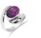 HIMALYA QUARTZ Damen Silber 925 Ring Mit Steinen, Hochzeit Verlobungsring Lila Kupfer Türkis Oval 8x10mm HQ-SR21-PCT-4