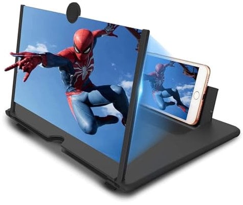 Bailonda 16 pollici Lente di ingrandimento per cellulare, HD Ingranditore schermo smartphone, 3D Lente di ingrandimento per la visione di video per tutti gli smartphone