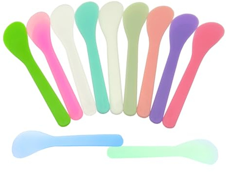 Wopanxye Lot de 60 spatules cosmétiques pour masque facial, crème, bâton de maquillage, spatules de maquillage réutilisables et jetables pour mélanger, échantillonner, épiler, faire soi-même, masque à