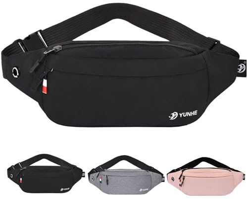 Bum Bag for Ladies Women Men Girls Bumbags Waist Fanny Pack with Headphone Jack and Adjustable Belt for Sport Running Hiking Jogging Gifts for Men Women