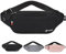 Bauchtasche für Damen, Herren, Mädchen, Bauchtasche mit Kopfhöreranschluss und verstellbarem Gürtel für Sport, Laufen, Wandern, Joggen, Geschenke für Männer und Frauen, Schwarz , L, Bauchtasche