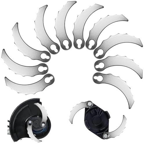 ACTOYS 10 Lame Débroussailleuse, Lame Coupe Bordure, Lame Debrouissalleuses, Lame Tondeuse, Lames Coupe Bordure, Accessoires pour Coupe Bordure, Accessoires pour Taille Bordure (Arc, 10)